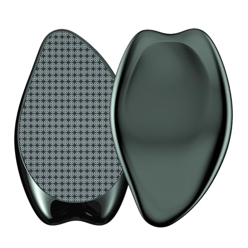 AnjoCare Lima Pies De Vidrio Nano 2en1,Removedor de Callos y Piel MuertaDura,Profesional Raspador Portátil para Piel Pies Agrietados,Pedicura erramienta de belleza para el cuidado de los pies(Negro)