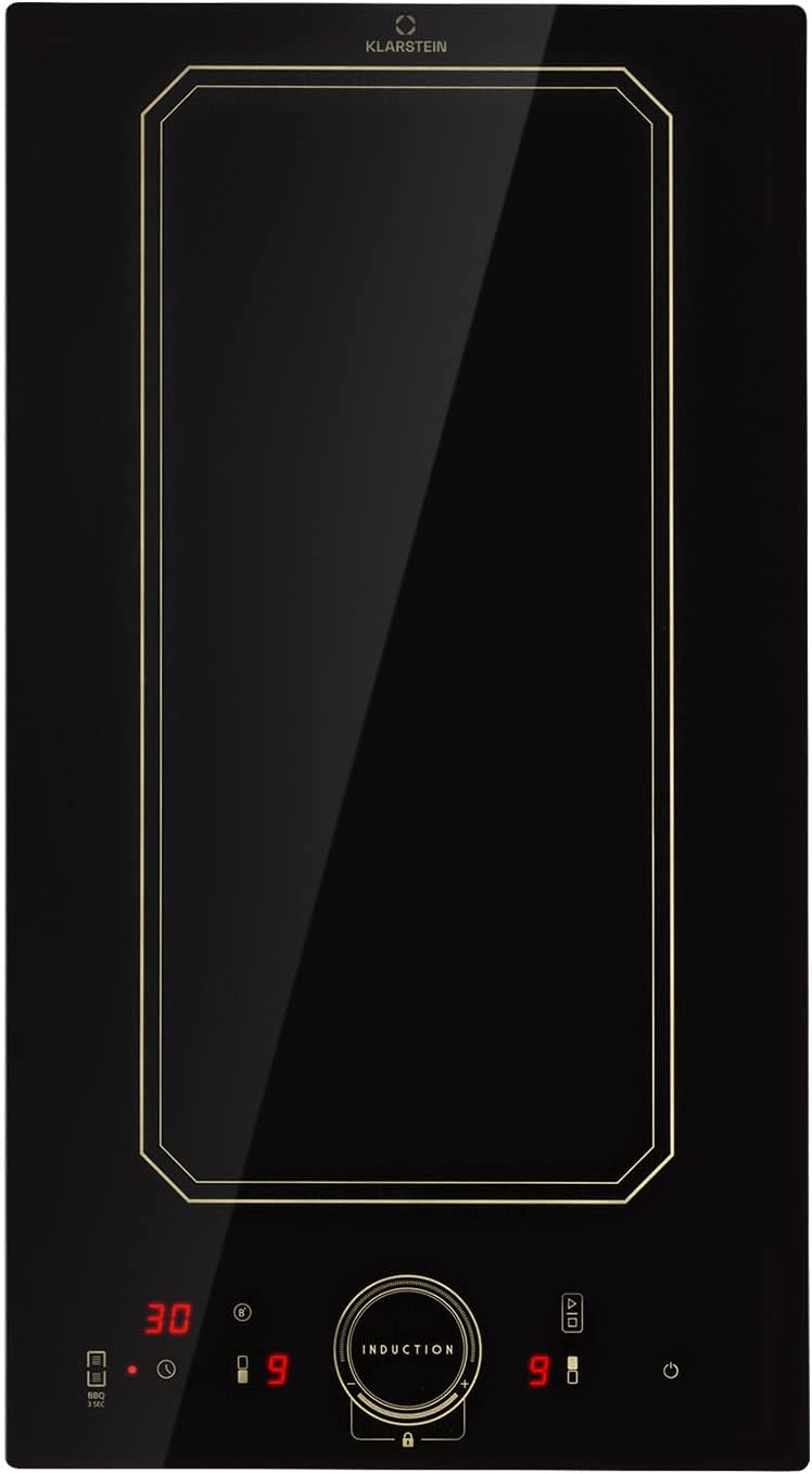 Klarstein Victoria Induktion Domino Black Induction Hob, 3500W Electric