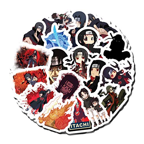 amazon com 20 pcs stickers pack itachi aesthetic uchiha vinyl colorful waterproof for water bottle laptop scrapbooking luggage guitar skateboard electronics