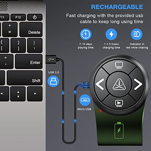 amerteer wireless presentation clicker for powerpoint presentations rf 24ghz finger ring remote ppt slides clicker pen rechargeable