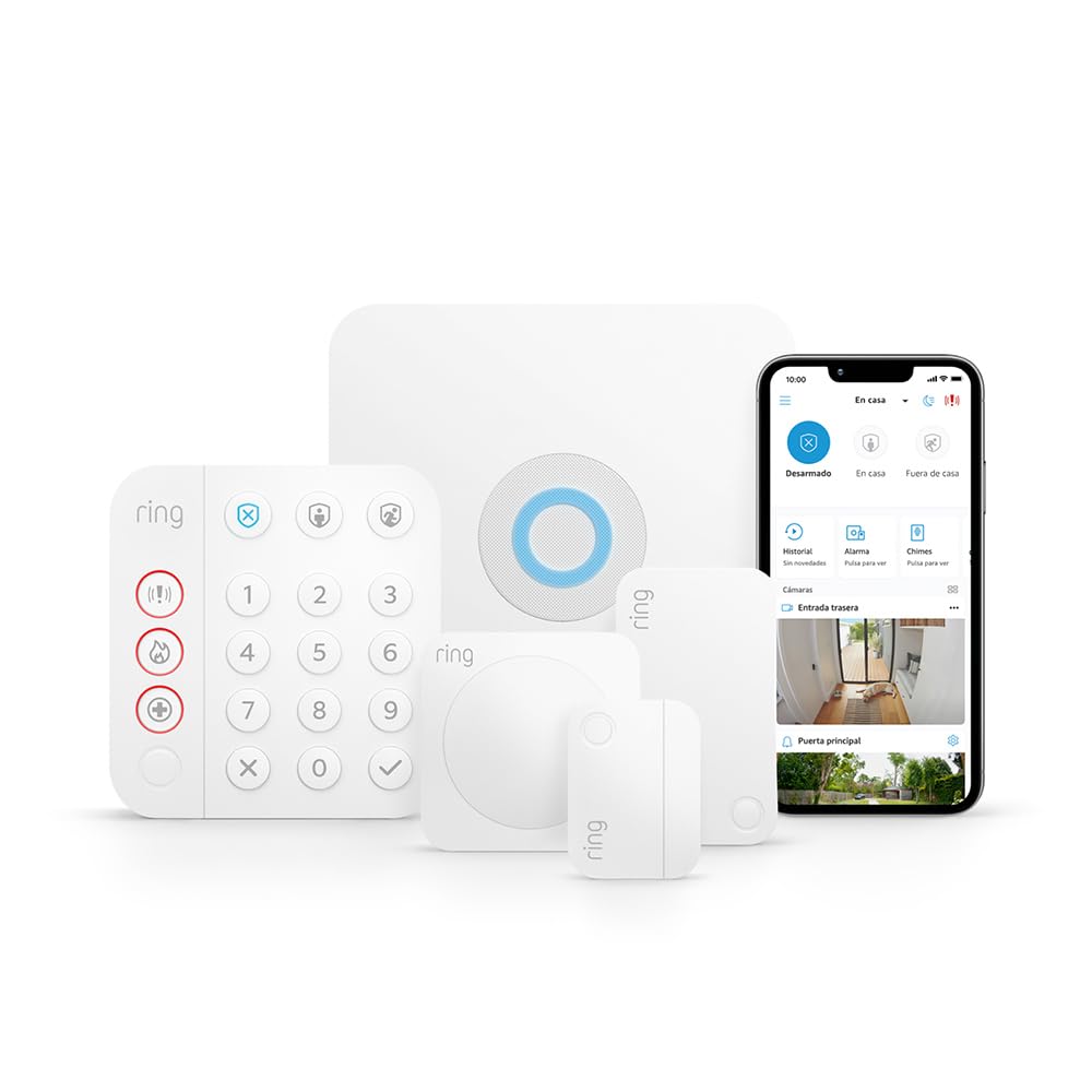 Kit de Ring Alarm - S | Sistema de seguridad para el hogar con alarma y vigilancia asistida opcional - Sin compromisos a largo plazo | Compatible con Alexa | 30 días gratis de Ring Home