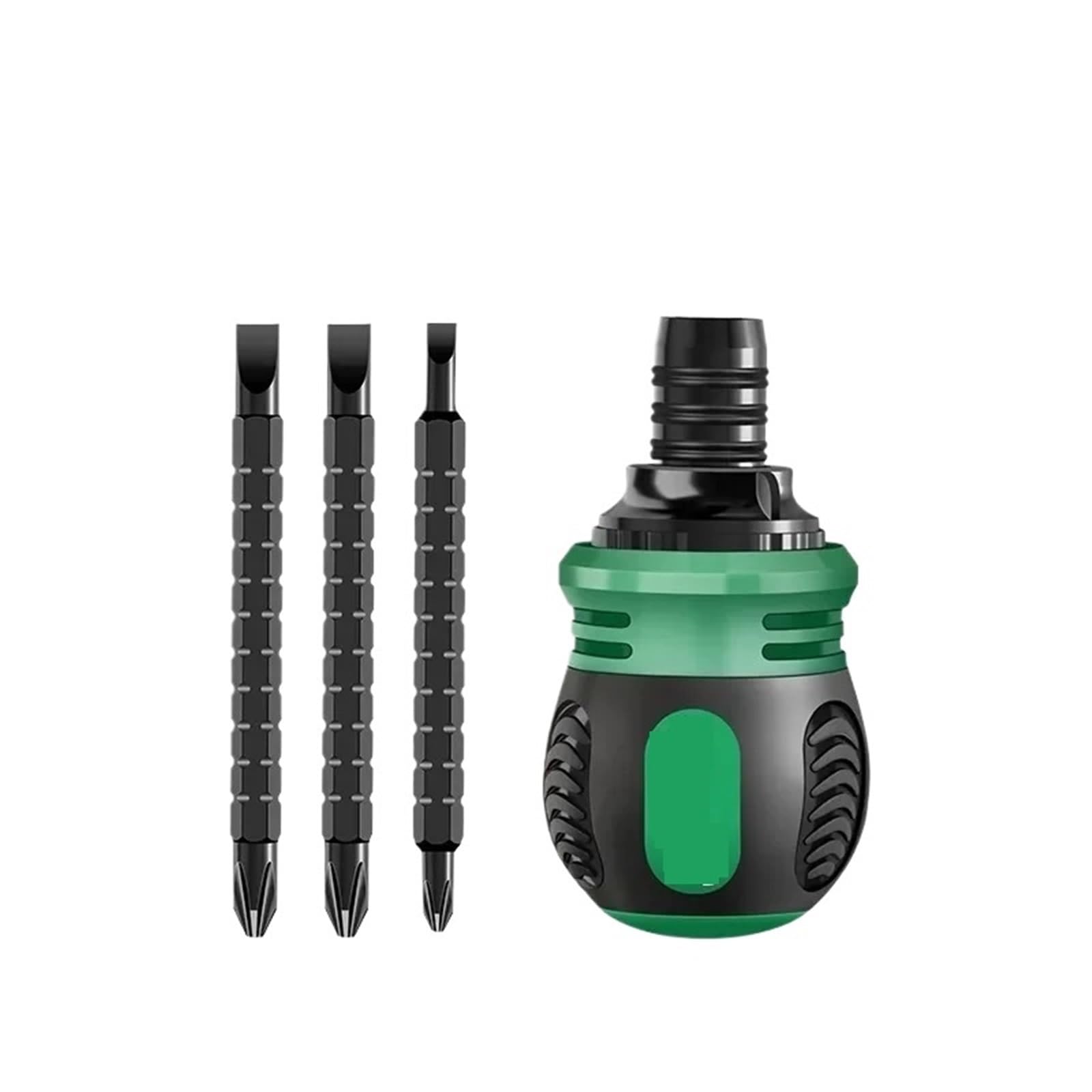 Ratchet Screwdriver Set with Multifunctional Adjustable Inner Cross Shaped Triangular Portable Screw Driver Easy to Carry(6-in-1)