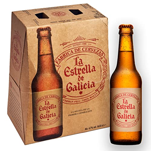 Estrella Galicia La Estrella de Galicia Cerveza, 6 x 33cl