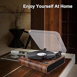 VOSTERIO Tourne Disque, à entrée et Sortie Bluetooth Platine Vinyle, Lecteur de disques 3 Vitesses avec Radio FM… - Les Beatles, Paul McCartney, John Lennon, RIngo Starr, George Harrison VOSTERIO Tourne Disque, à entrée et Sortie Bluetooth Platine Vinyle, Lecteur de disques 3 Vitesses avec Radio FM… – Image 7