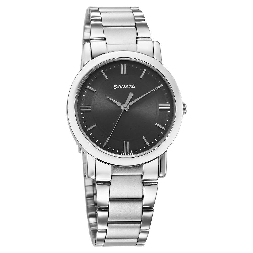 Sonata Classic Quartz Analog Grey Dial Silver Stainless Steel Strap Watch for Men-NS7987SM09W (B0CDJB94CR) Amazon Price History, Amazon Price Tracker