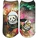 Produktbild cosey  1 Paar Sneaker Socken  Space Panda Design  Einheits-Größe 33-40