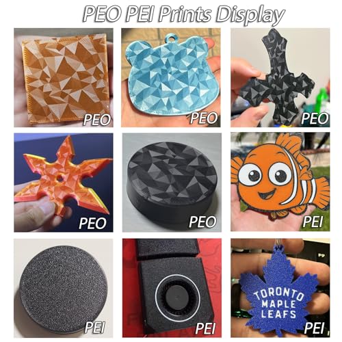 Image of PEI PEO Build Plate for Bambu Lab A1 Mini 3D Printer, Smooth Diamond PEO+ Textured PEI Build Plate PEI Sheet, Double Side Spring Steel Flexible Platform, 3D Printer 184x184mm Heated Bed