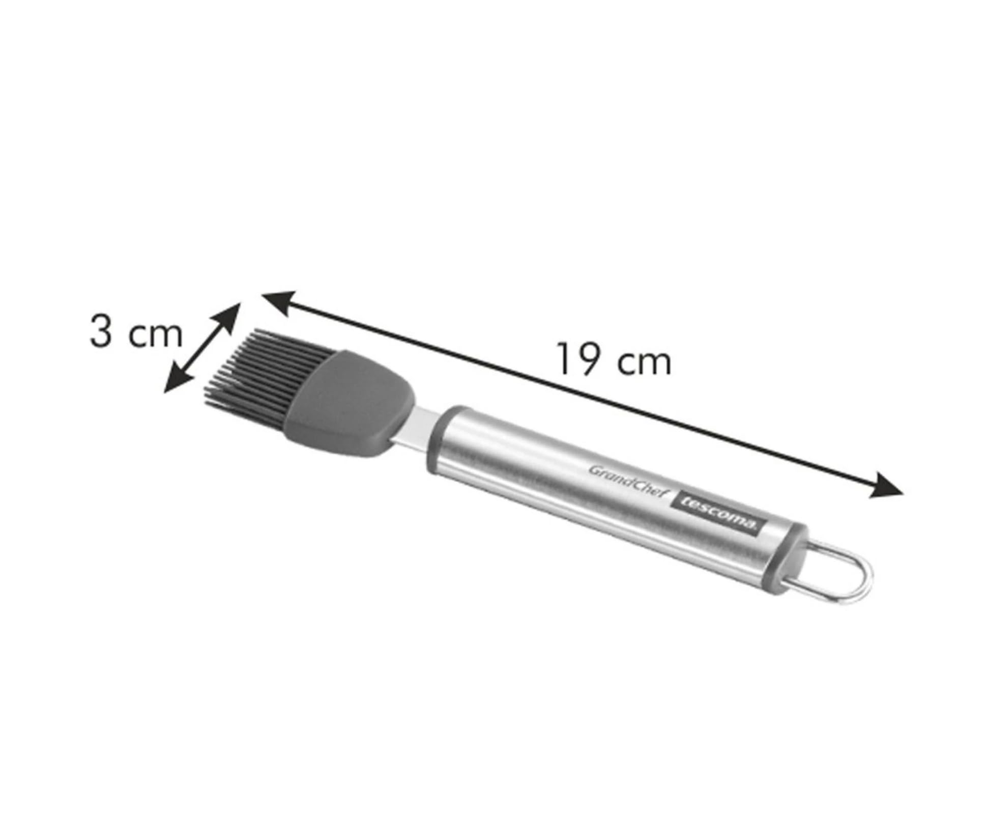 Tescoma 428256 Pennello Cucina in Silicone, Acciaio Inossidabile, Grigio