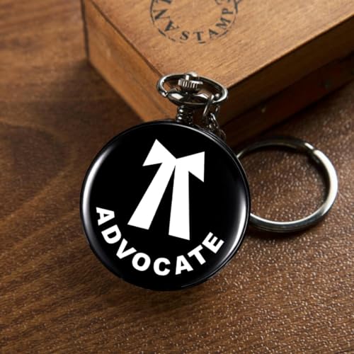 Image of Vintage Gandhi Style Pocket Watch with Engraved Designs & Messages Royal Black Analog for Men Women & Kids Includes Key Ring for car or Bike Keys Ideal Gift