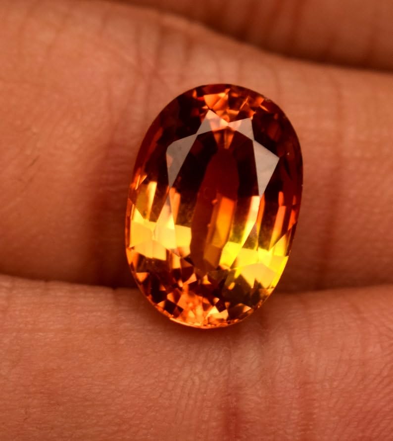 Saphir Padparadscha gemme ovale à facettes d'exception GH_NAT_11018 - 5