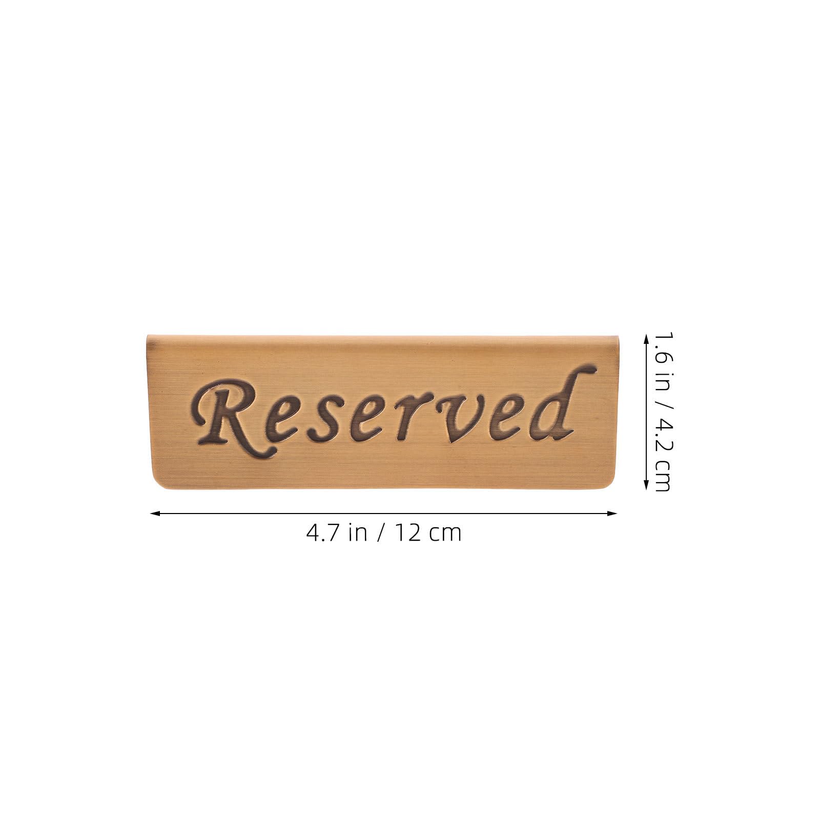 OUNONA 2 letreros de mesa reservada: Letreros de acero inoxidable para reservar asientos, tarjetas de mesa de doble cara para bodas y restaurantes.