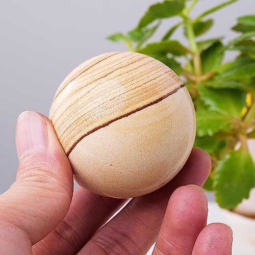 Esfera de madera fósil decorativa el regalo original de cuarzo 7