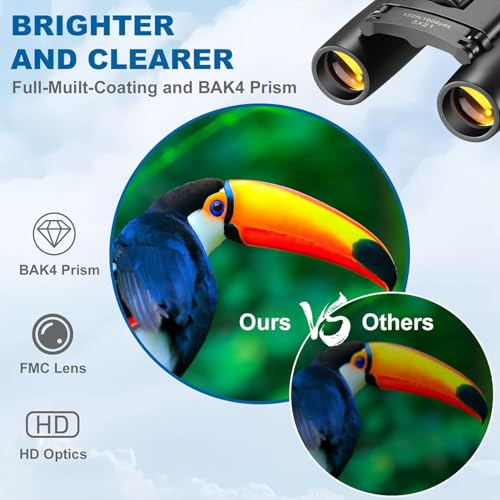 Image of 30x60 Small Binoculars, Mini Plastic Binocular for Travel Camping | 30x60 Portable Mini Binoculars, Binoculars Telescope for Outdoor Camping Hiking Traveling
