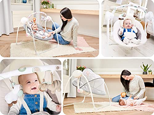 LIONELO Ruben voeding- en schommelstoel 67 x 70 X 61-69 cm Baby tot 9 kg, 2 geleidelijke verstelling, stil werk, 5… - Afbeelding 3