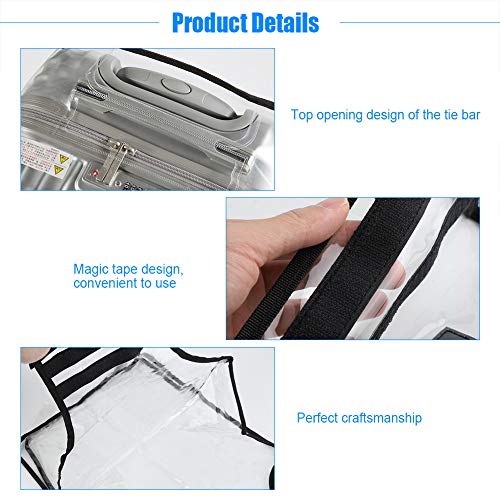 JOPESA Capa de mala de PVC transparente, capa de mala de viagem à prova de poeira transparente prote