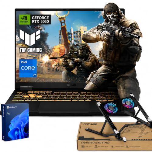 Image of ASUS TUF F16 5050 AI Gaming Laptop, Intel i7-14650HX, RTX 5050, RGB Backlit KB, 16 inch FHD+ 165Hz 100% sRGB, MUX Switch with NVIDIA Advanced Optimus, 16GB DDR5, 1TB SSD, Windows 11 Pro, w /Bundle