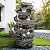 chillscreamni 6-Tier Rockery Outdoor Fountain - 40.5”High Outdoor Waterfall Fountain with Lights for Home&Office Decor, Stacked Rock Cascading Relaxation Garden Features Outdoor for Patio, Yard, Deck