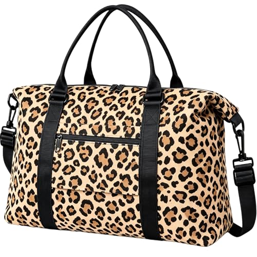 Image of TOPBAG Travel Duffle Bag, Waterproof Weekender Carry On Tote Bags for Women, Sport Gym Bag for Men, Hospital Bag for Labor and Delivery, Overnight Luggage Bag with Trolley Sleeve Coral Pink