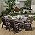 WestinTrends Dylan Dylan Outdoor Patio Shell-Back Adirondack Dining Chair Weather Resistant Dark Brown