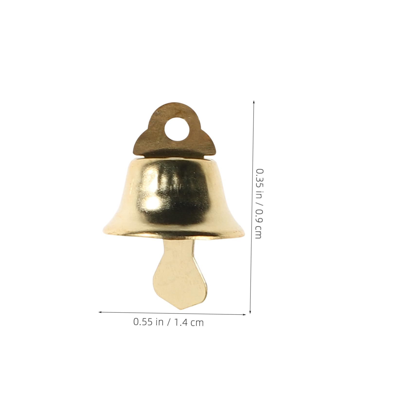 Mikikit 120pezzi Mini Campana di Natale Ciondolo Ciondolo Fai da Te Ornamento Dorato di Natale Pendente per Albero