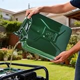 Festisoul 5.3 Gallon Metal Jerry Can, 20L Steel Fuel Can for Trucks SUV