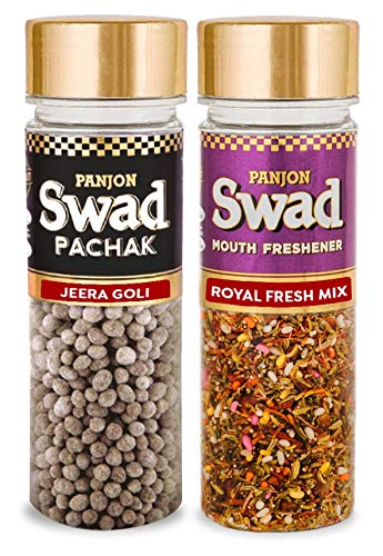 Panjon Swad Jeera Goli & Royal Fresh Mix Pachak (Mukhwas Mouth Fresheners) 2 Bottles, 260g For Rs. 210 @ 47 %
