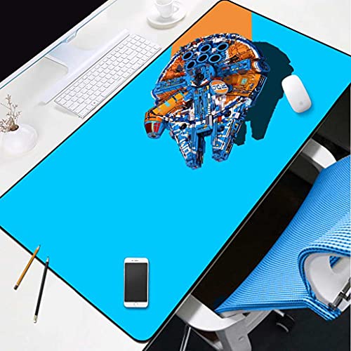 Tapis de souris de jeu étendu 900x400 mm avec motif bleu spatial