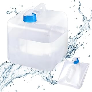 Wasserkanister Faltbar, 10L Wasserbehälter Mit Hahn und Tragegriff BPA-frei Langlebig tragbar Faltkanister Trinkwasser Trinkwasserkanister für Wandern Klettern Outdoor BBQ Camping und Picknick