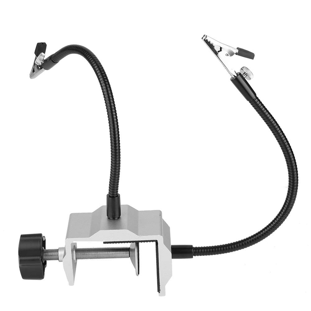 Universal Metal Arm Electric Iron Holder Solder Station Clamp for Electronics and Projects, and Flexible Arm, Convenient Table Clip