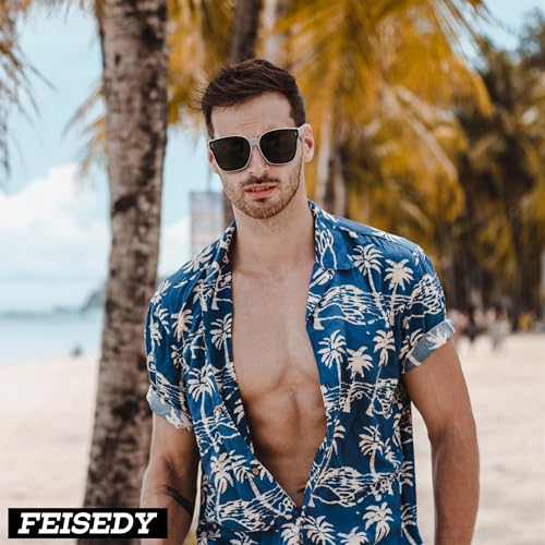 FEISEDY Folding Polarized Fit Over Glasses Sunglasses for Women Men Lightweight Foldable Sunglasses Over Glasses B02182