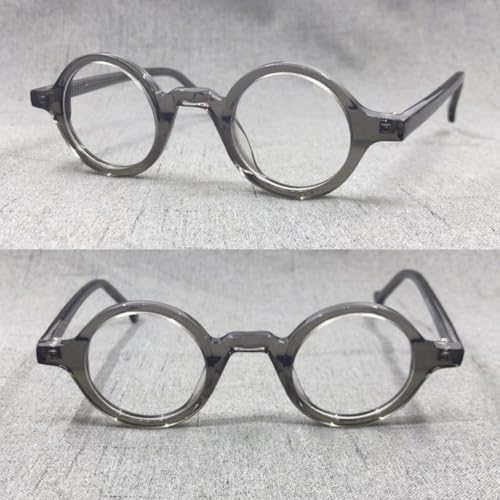 Image of Hand Made Small Vintage Round Eyeglass Frames Full Rim Acetate Glasses B002