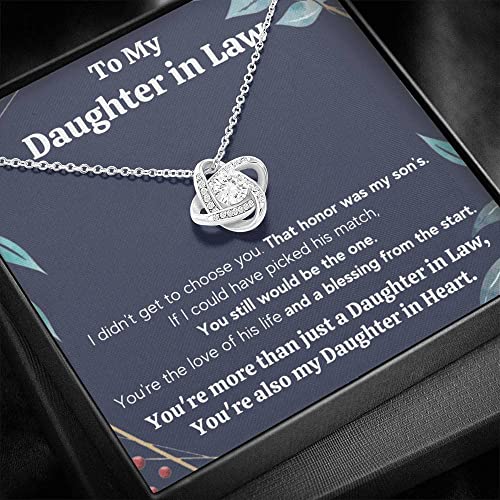 OC9 Gifts Daughter In Law Gift Necklace from Mother In Law | Honor Pendant with Message Card & Box | Bonus Daughters Jewelry for Birthday, Wedding, & Special Occasion2