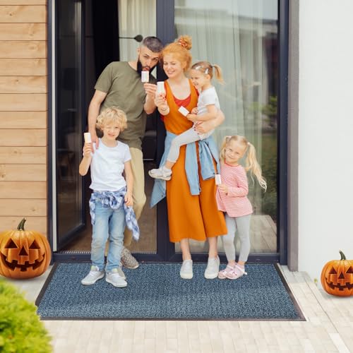 BLADO Washable Door Mats Indoor & Outdoor, Non-Slippery Heavy Duty Doormats, Stylish & Large Rubber Door Mat - Image 2