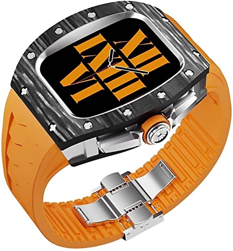 Kit montre fibre de carbone pour protéger et styliser l'Apple Watch 45mm