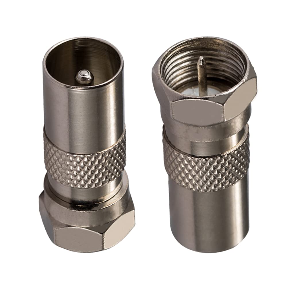 Receptor Av Pack De 10 Acopladores Coaxiales Macho A Macho - Para