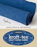 t rex band  kraft-tex® Roll Sapphire Hand-Dyed & Prewashed: Kraft Paper Fabric
