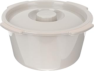 Replacement Commode Bucket, Commode Pail and Lid Bedside Commode Portable Toilet Commode Chair Pail Potty Chair Bucket for Elderly Patient Bedside Grey