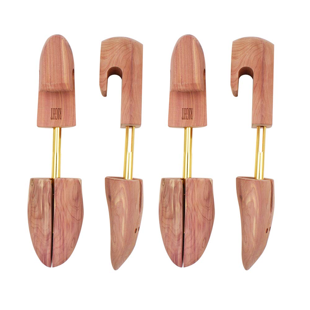 kilocirclemens shoe trees Red Cedar Wood Single Tube with Split Toe Design 2PKS