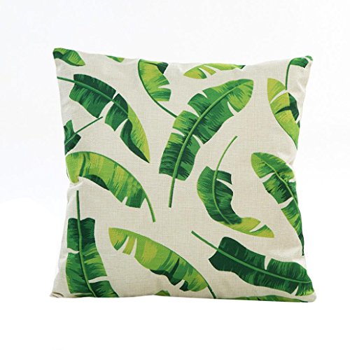 Ronamick Kissenbezug Kissenhülle 2 Almohada Funda De Cojín 43 cmx43 cm ronamick flor y Hierba sofá cojín patrón Fundas de cojín (Lino almohada, G, 43cm*43cm