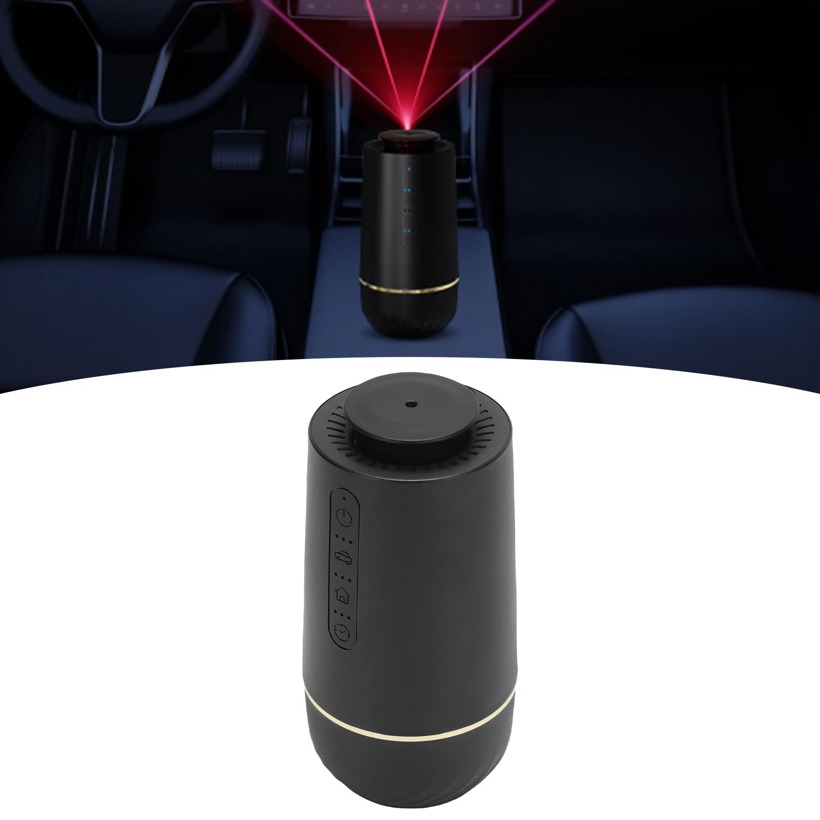 TOPINCN Difusor de Aceite Esencial para Coche, 3 Modos Ajustables con Tecnología de Detección Inteligente, Batería de Litio de 800 MAh y Luz de Estrella, para Aromaterapia en Coche,