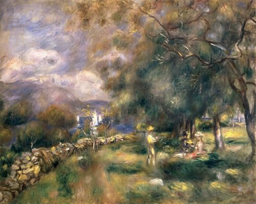 Lienzo cuadro pintura murales decor de la obra de Renoir con acabado de galería de 60x90cm