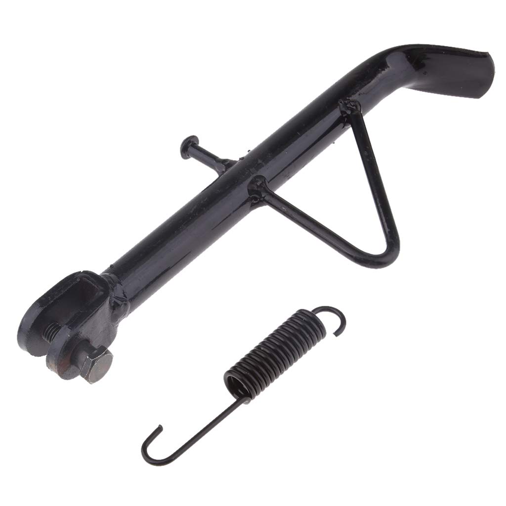 Almencla Soporte Lateral para Motocicleta Montaje de Pie Pata de Pie para Bicicleta, Scooter, Bicicleta Eléctrica, ATV - Negro 20 cm
