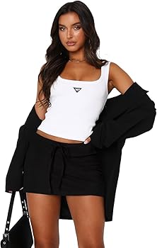 Amazon.com: EG CHRIS G Women's Black Mini Skirt Skorts with