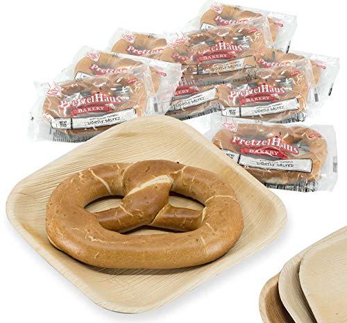 Pack of 10 Individually Wrapped PretzelHaus Soft German Style Pretzels, 6 oz, Lightly