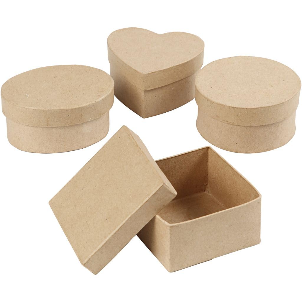 Mittelgroße Schachteln, Höhe 5 cm, Ø 10-12 cm, 28 Stück