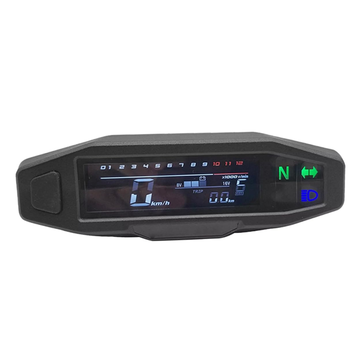 LCD Speedometer for Motorcycle Digital Speedometer Odometer Tachometer Fuel Level Display Easy Installation Weatherproof