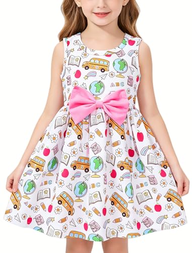RETSUGO A-Line Bowknot Dress for Toddler Girls