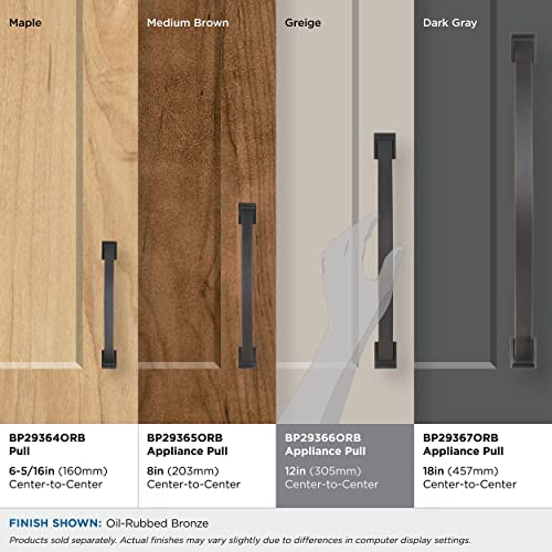 Image of Amerock | Appliance Pull | Oil Rubbed Bronze | 12 inch (305 mm) Center to Center | Candler | 1 Pack | Drawer Pull | Drawer Handle | Cabinet Hardware