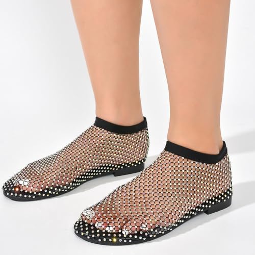 Cape Robbin Fantasia Rhinestone Mesh Flat Sandals (Fantasia) 5