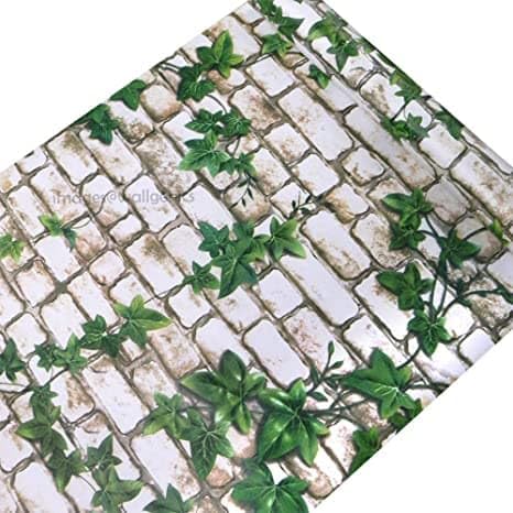 Ketuman export 5 Meter Wall Stickers White Brick with Green Leaf Home Wallpaper, 3D Pattern Self Adhesive Peel and Stick Waterproof HD Wallpaper (B0D1GMCN58) Amazon Price History, Amazon Price Tracker